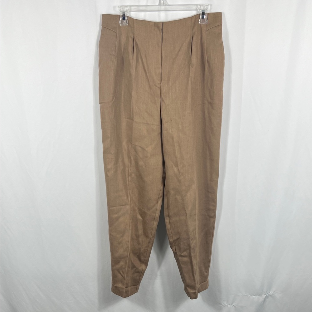 Vintage 90’s Parisian Signature Women’s Brown Dress‎ Pants 16P Front Pockets